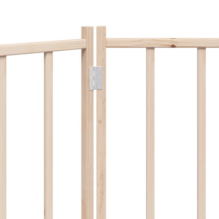 Hundgrind hopfällbar 3 paneler 150 cm massivt granträ