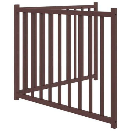 Hundgrind hopfällbar 2 paneler brun ek 160 cm massivt granträ
