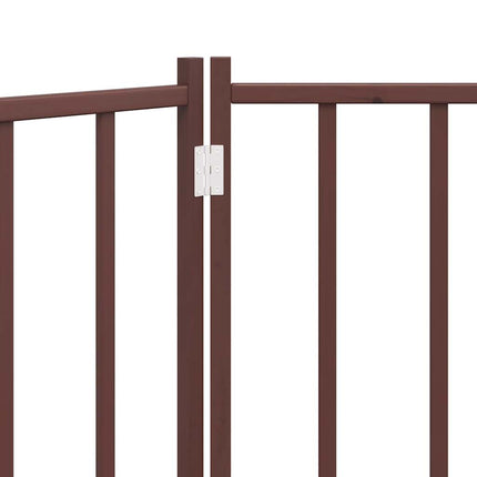 Hundgrind hopfällbar 2 paneler brun ek 160 cm massivt granträ