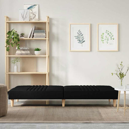 Bäddsoffa svart tyg