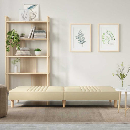 Bäddsoffa gräddvit tyg