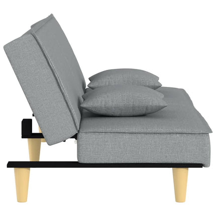 Bäddsoffa ljusgrå tyg