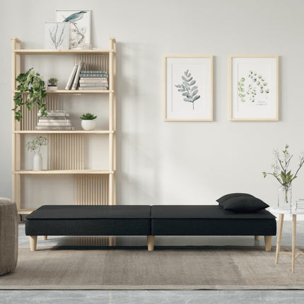 Bäddsoffa svart tyg