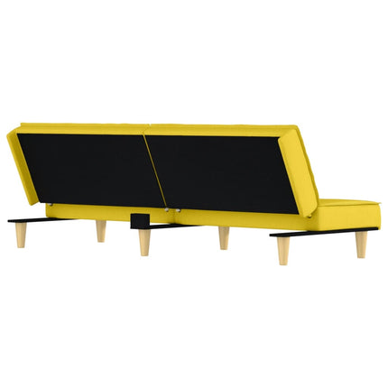 Bäddsoffa ljusgul tyg