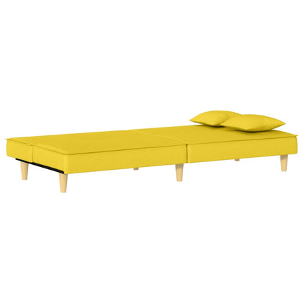 Bäddsoffa ljusgul tyg