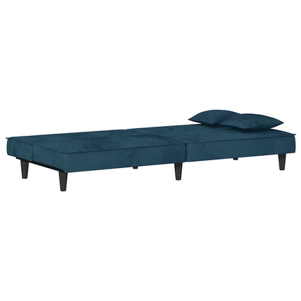 Bäddsoffa blå sammet