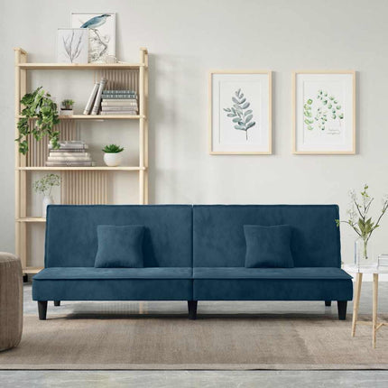 Bäddsoffa blå sammet