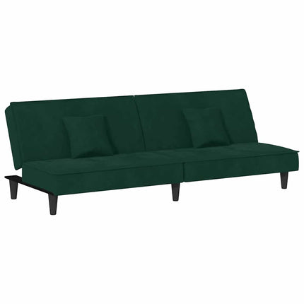 Bäddsoffa mörkgrön sammet