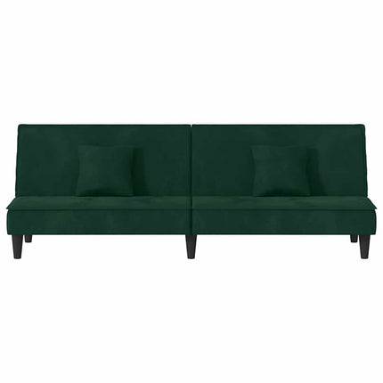 Bäddsoffa mörkgrön sammet