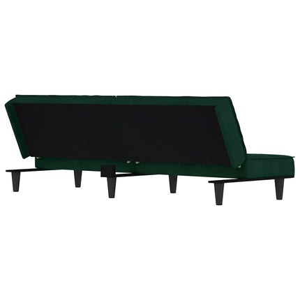 Bäddsoffa mörkgrön sammet