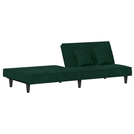 Bäddsoffa mörkgrön sammet
