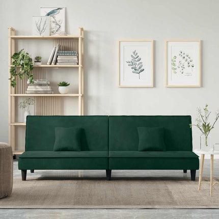 Bäddsoffa mörkgrön sammet