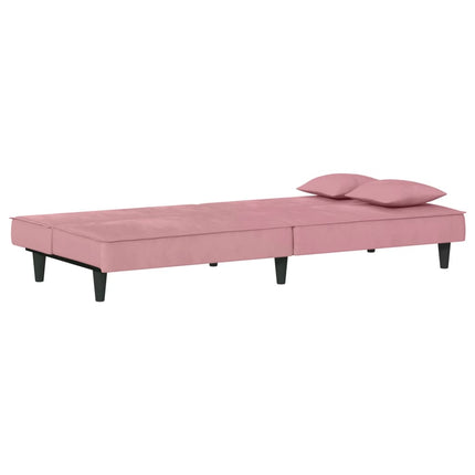 Bäddsoffa rosa sammet