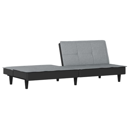 Bäddsoffa ljusgrå tyg