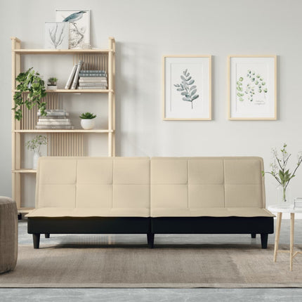 Bäddsoffa gräddvit tyg