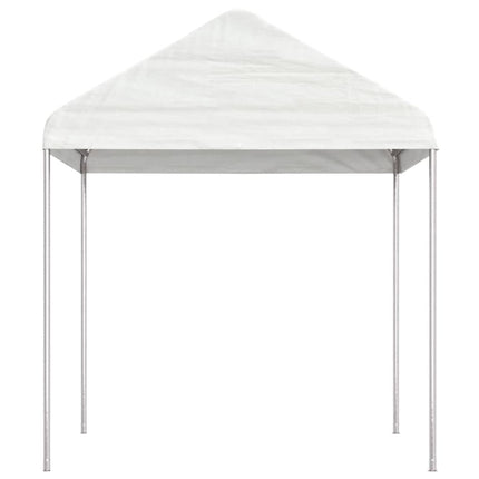Paviljong med tak vit 2,28x2,23x2,69 m polyeten