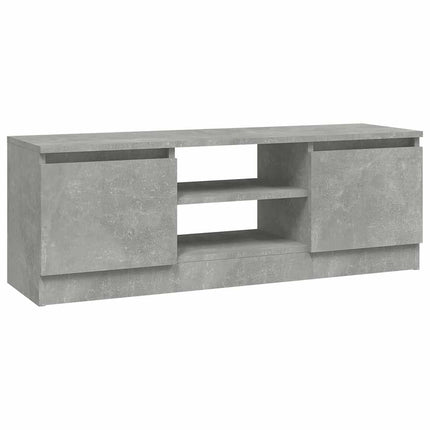 Tv-bänk med dörr betonggrå 102x30x36 cm
