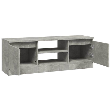 Tv-bänk med dörr betonggrå 102x30x36 cm