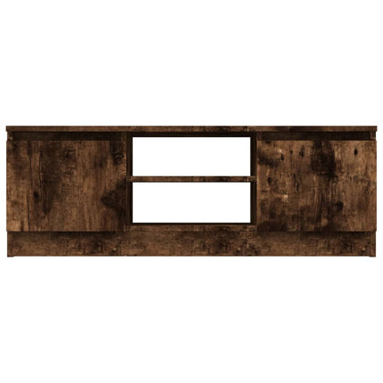 TV-bänk med dörr Rökfärgad ek 102x30x36 cm