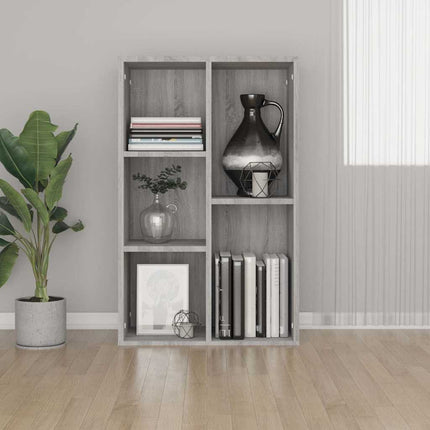 Bokhylla/skänk grå sonoma 50x25x80 cm konstruerat trä