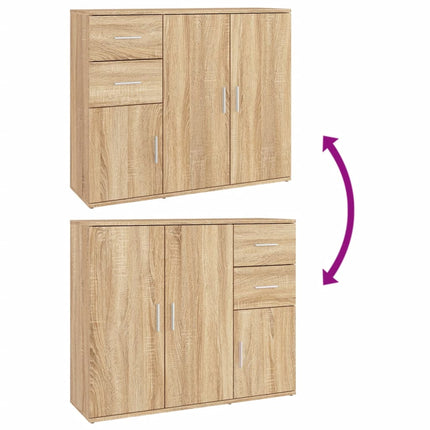 Skänk Sonoma Ek 91x29,5x75 cm Konstruerat trä