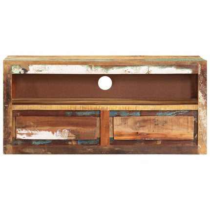 Tv-bänk 2 st 88x30x40 cm massivt återvunnet trä