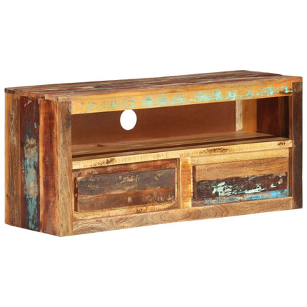 Tv-bänk 2 st 88x30x40 cm massivt återvunnet trä