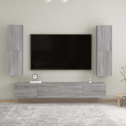 Väggmonteradt tv-skåp grå sonoma 30,5x30x110 cm