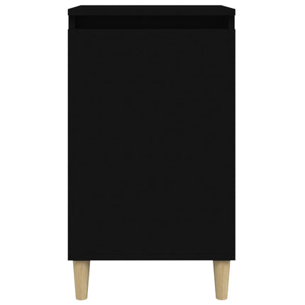 Sängbord 2 st svart 40x35x70 cm konstruerat trä