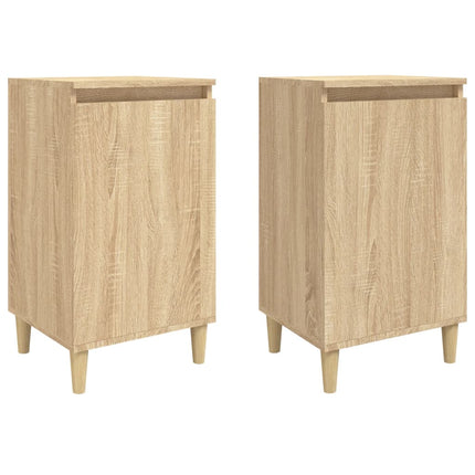 Sängbord 2 st sonoma-ek 40x35x70 cm konstruerat trä