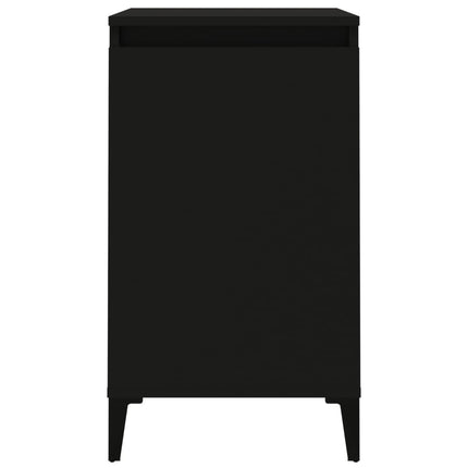 Sängbord 2 st svart 40x35x70 cm konstruerat trä