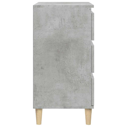 Sängbord betonggrå 40x35x70 cm konstruerat trä