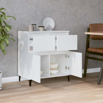 Byrå vit 60x35x70 cm konstruerat trä