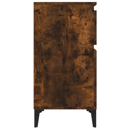 Sängbord rökfärgad ek 40x35x70 cm