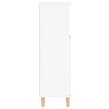 Badrumsskåp vit 30x30x100 cm konstruerat trä