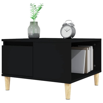 Soffbord svart 55x55x36,5 cm konstruerat trä