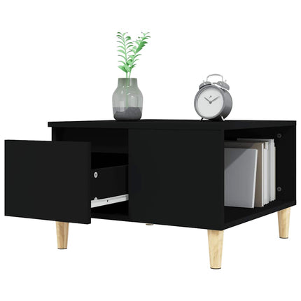 Soffbord svart 55x55x36,5 cm konstruerat trä