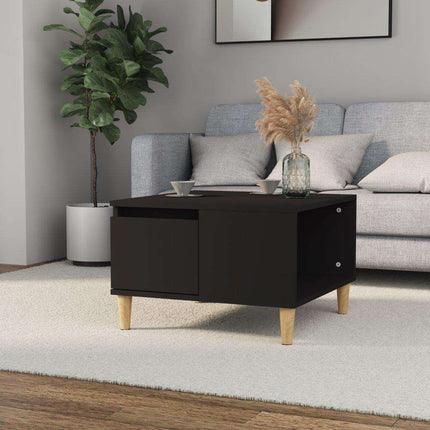Soffbord svart 55x55x36,5 cm konstruerat trä