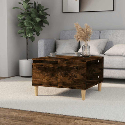 Soffbord rökfärgad ek 55x55x36,5 cm konstruerat trä
