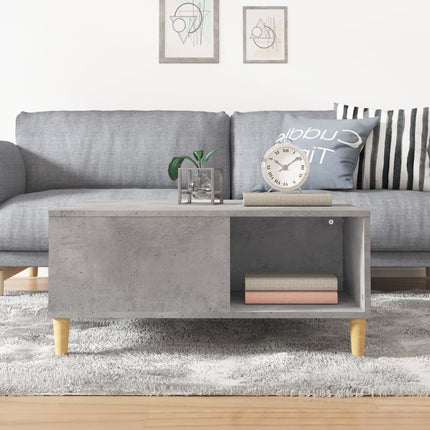 Soffbord betonggrå 80x80x36,5 cm konstruerat trä
