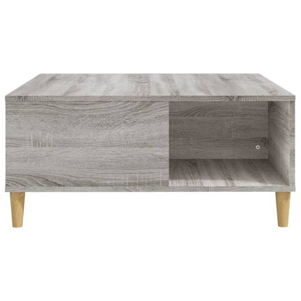 Soffbord grå sonoma 80x80x36,5 cm konstruerat trä