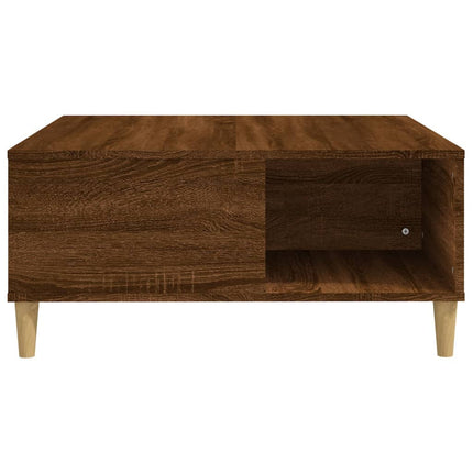 Soffbord brun ek 80x80x36,5 cm konstruerat trä