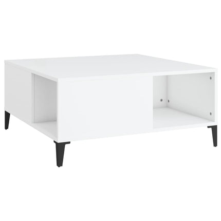 Soffbord vit 80x80x36,5 cm konstruerat trä