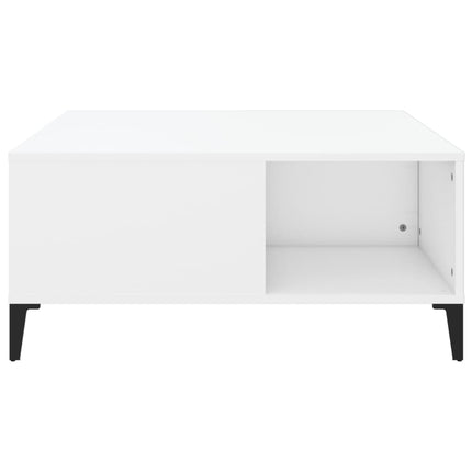 Soffbord vit 80x80x36,5 cm konstruerat trä