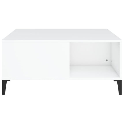 Soffbord vit 80x80x36,5 cm konstruerat trä