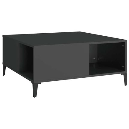 Soffbord svart 80x80x36,5 cm konstruerat trä
