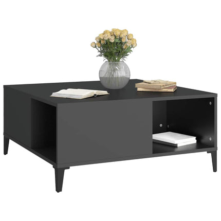 Soffbord svart 80x80x36,5 cm konstruerat trä