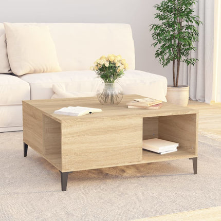 Soffbord sonoma-ek 80x80x36,5 cm konstruerat trä