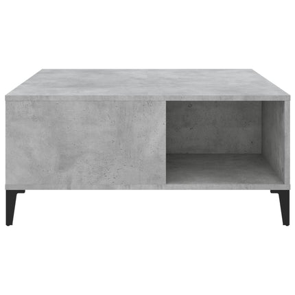 Soffbord betonggrå 80x80x36,5 cm konstruerat trä