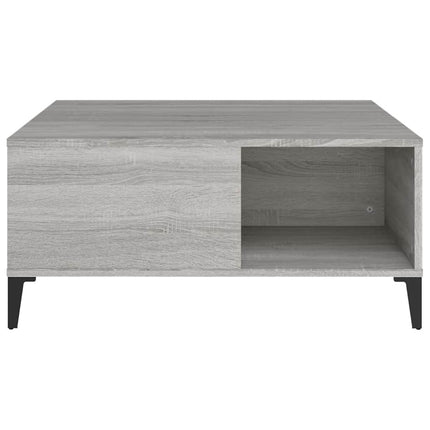 Soffbord grå sonoma 80x80x36,5 cm konstruerat trä